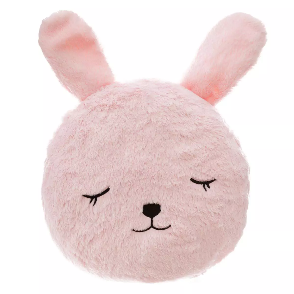 eminza Coussin fausse fourrure enfant (27 cm) Lapin Rose