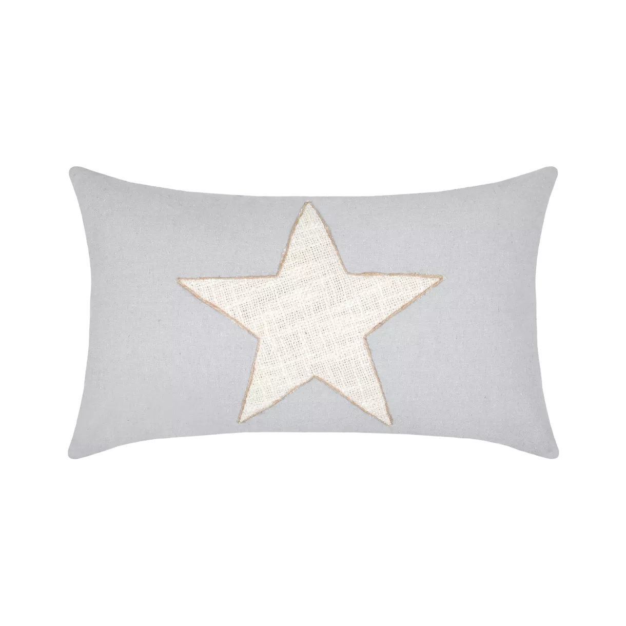 eminza Coussin rectangulaire coton (30 x 50 cm) Happy Gris souris
