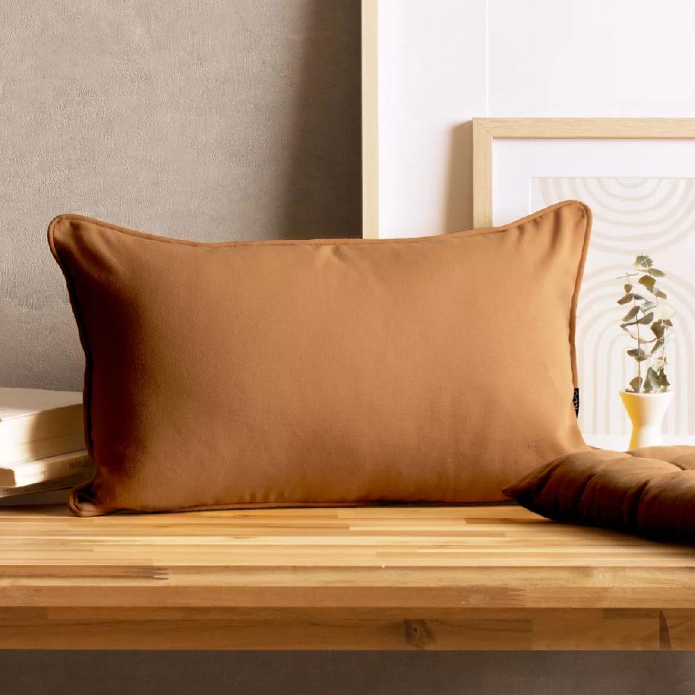 eminza Coussin rectangulaire coton (30 x 50 cm) Pixel Camel
