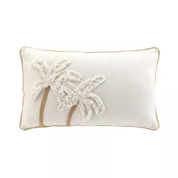 Eminza Coussin Rectangulaire Coton (30 X 50 Cm) Sahara Ecru