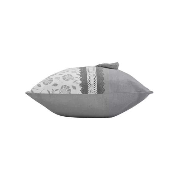 Eminza Coussin Rectangulaire Coton (40 X 60 Cm) Flavie Gris