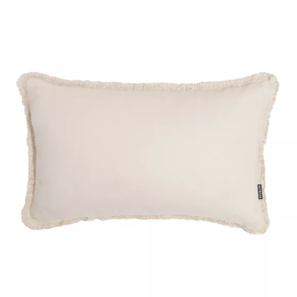 Eminza Coussin Rectangulaire Coton (40 X 60 Cm) Pixel Franges Beige