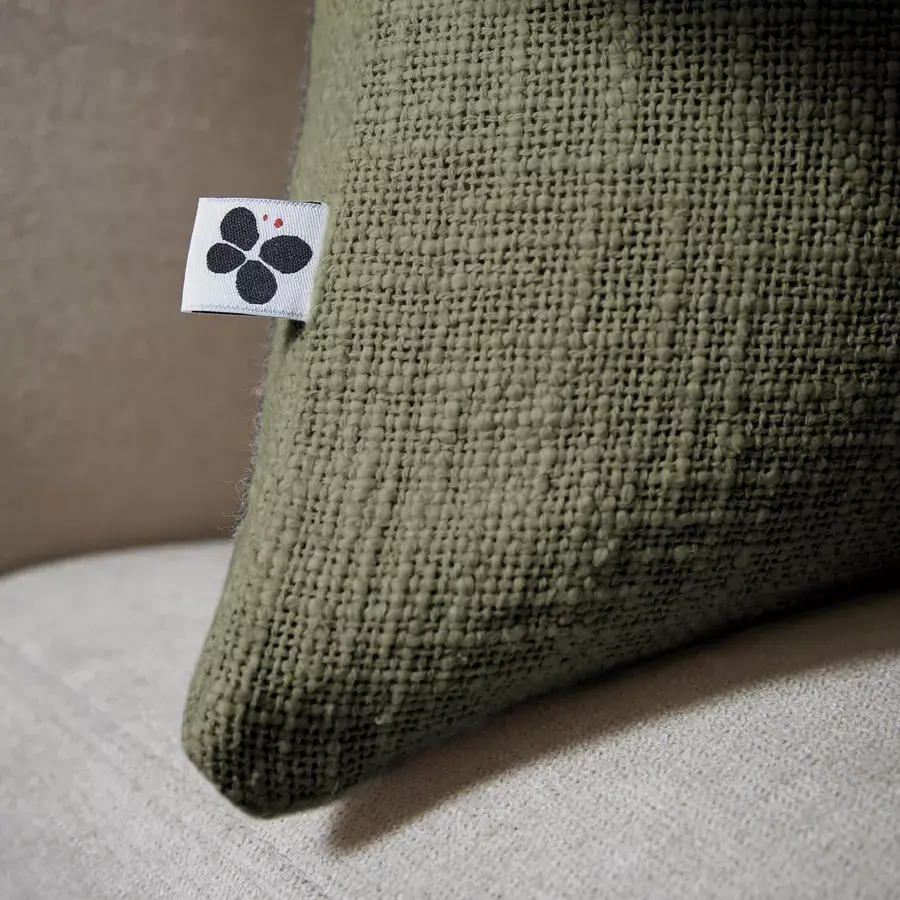 Eminza Coussin Rectangulaire Coton (40 X 60 Cm) Sixtine Vert Romarin