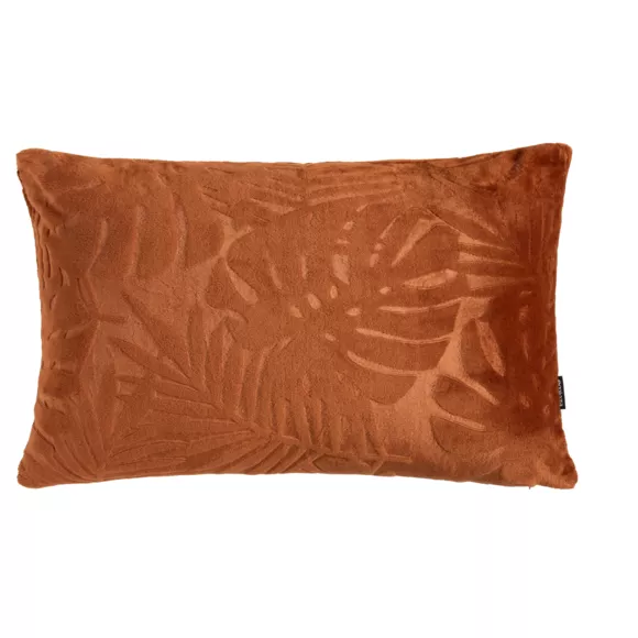 Eminza Coussin Rectangulaire Flanelle (40 X 60 Cm) Flore Cuivre