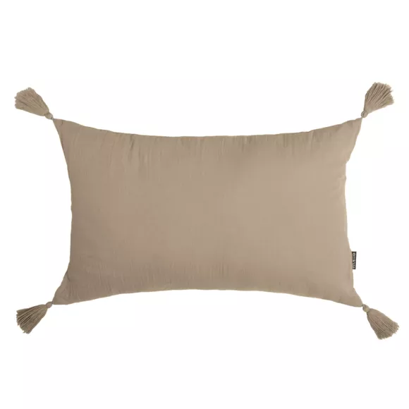 Eminza Coussin Rectangulaire Gaze De Coton (40 X 60 Cm) Gaïa Ficelle