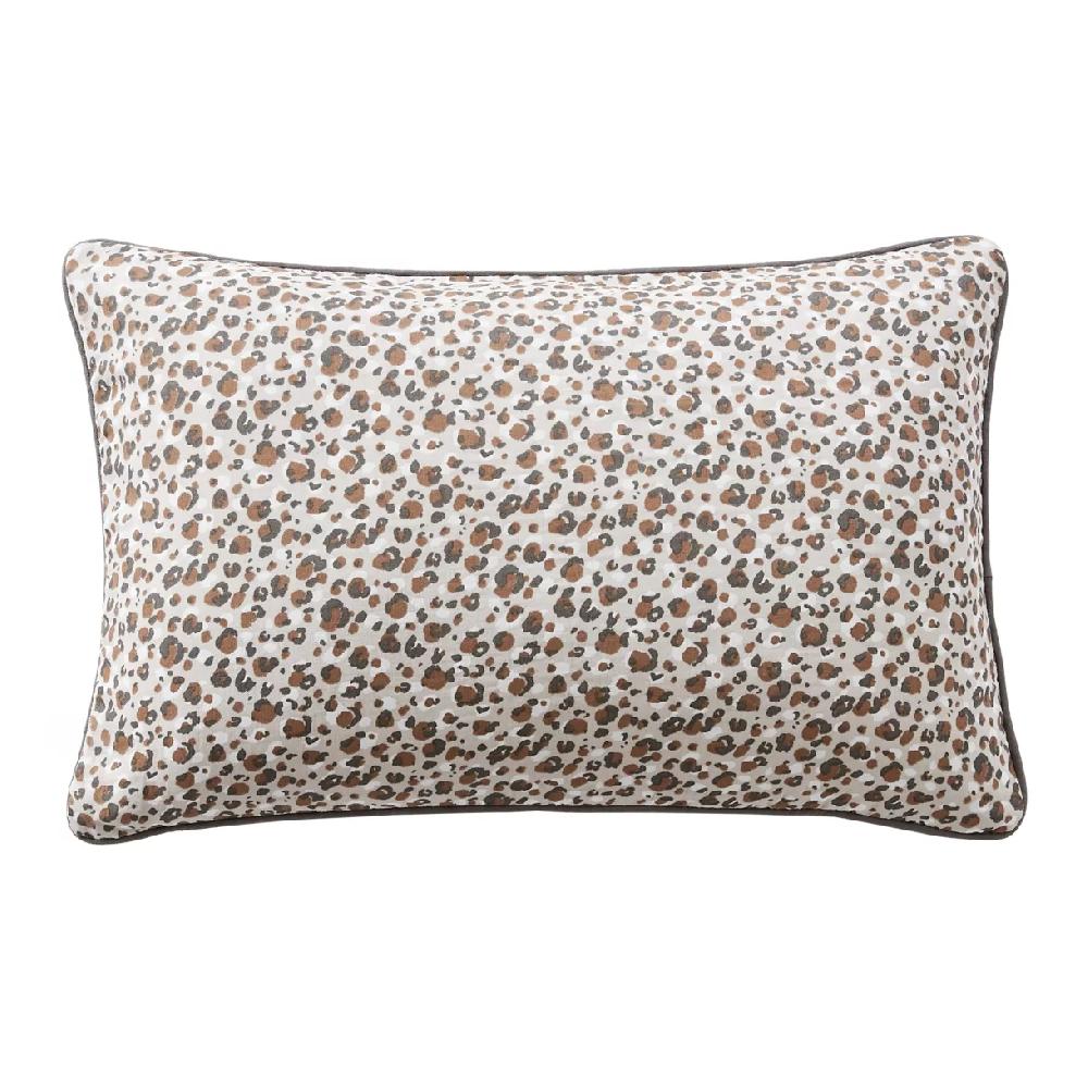 eminza Coussin rectangulaire gaze de coton (40 x 60 cm) Rosa Marron