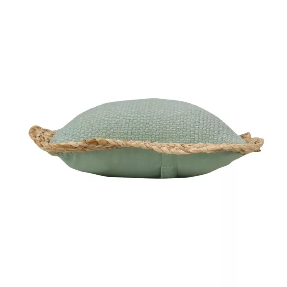 Eminza Coussin Rectangulaire Jute Et Coton (30 X 50 Cm) Akina Vert Sauge