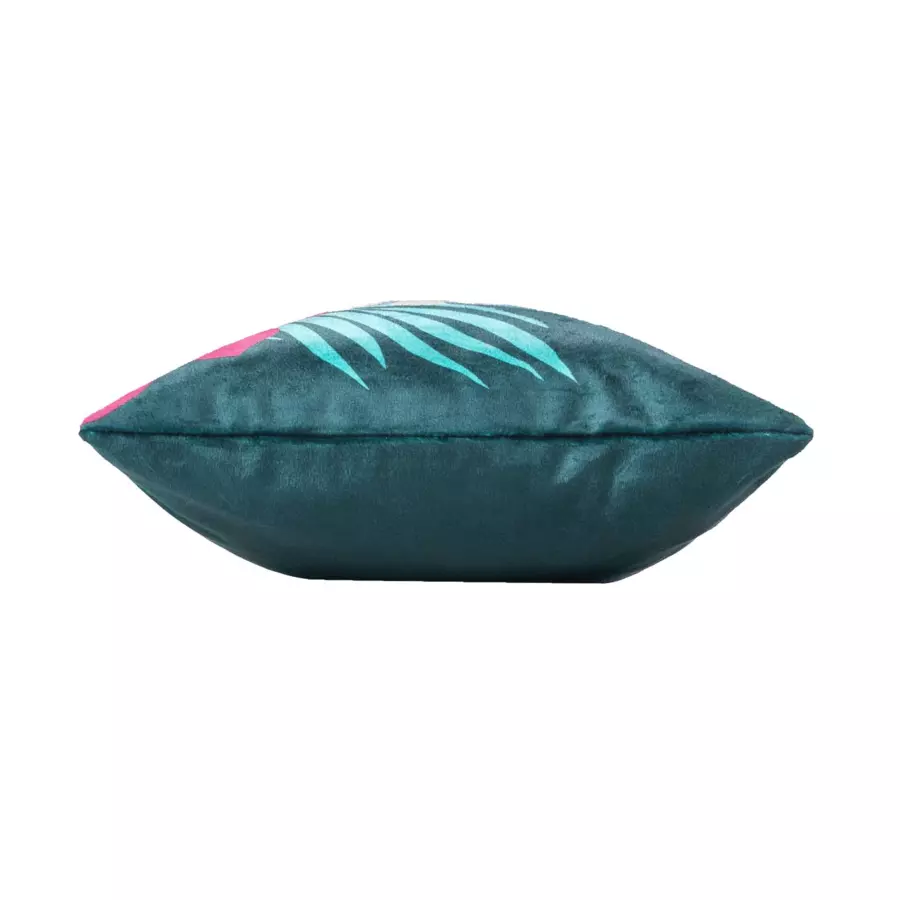Eminza Coussin Rectangulaire Velours (30 X 50 Cm) Winteria Bleu Canard