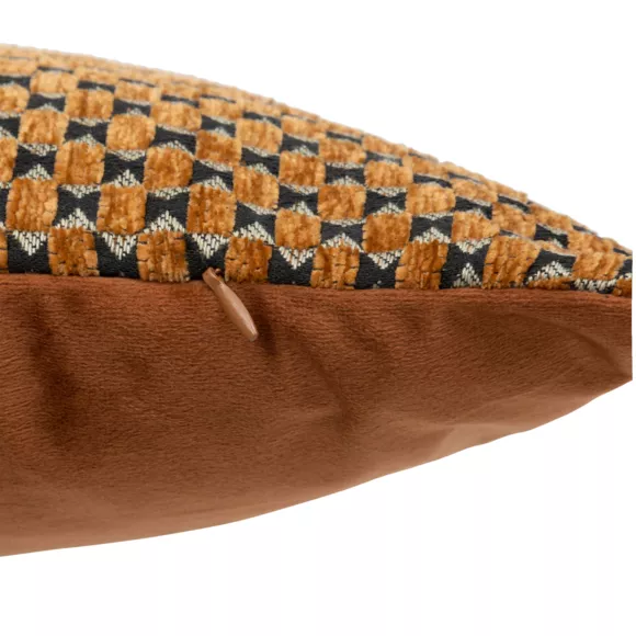 Eminza Coussin Rectangulaire Velours (30 X 50 Cm) Zaika Marron