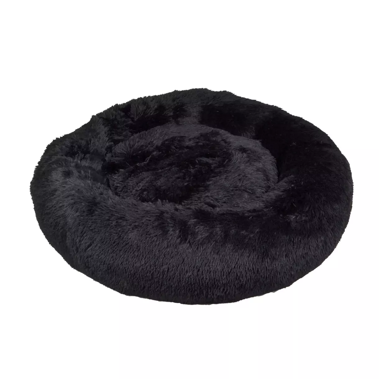 Eminza Coussin Rond Apaisant Pour Chat Et Chien Fluffy D95 Cm Noir