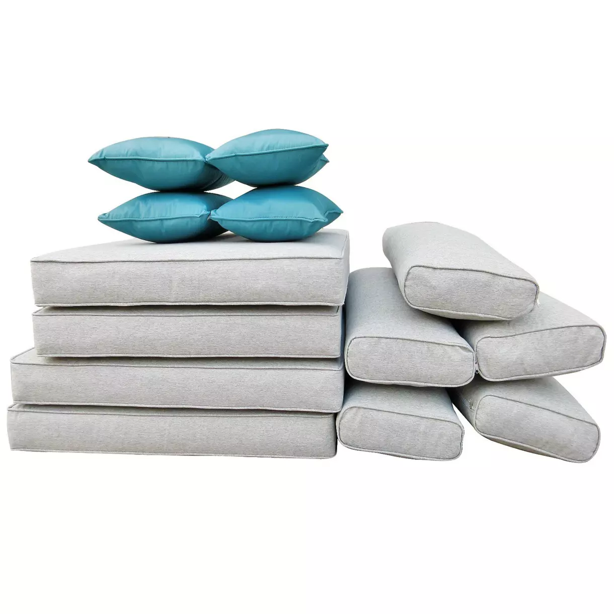 eminza Coussins de remplacement pour salon de jardin Palma - Gris