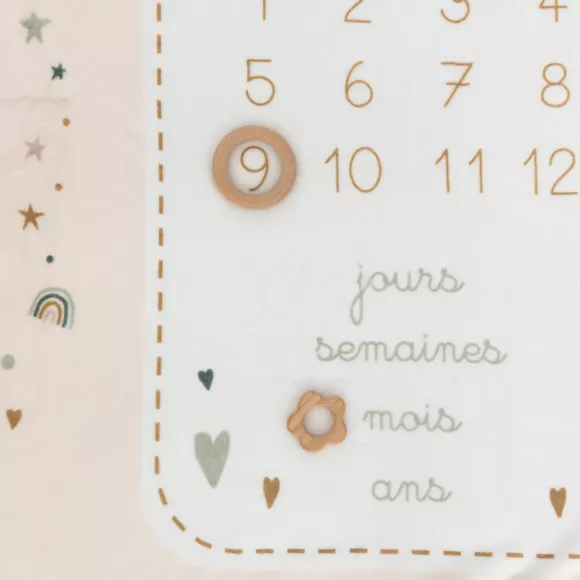 Eminza Couverture étape Bébé (120 X 80 Cm) Arc En Ciel Multicolore