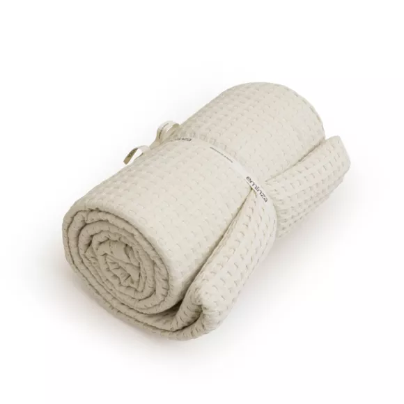 Eminza Couvre-lit Coton Nid D'abeille (180 X 220 Cm) Maya Beige Pampa