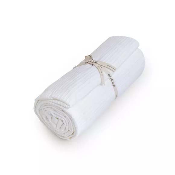 Eminza Couvre-lit Coton Tissé (180 X 220 Cm) Léa Blanc