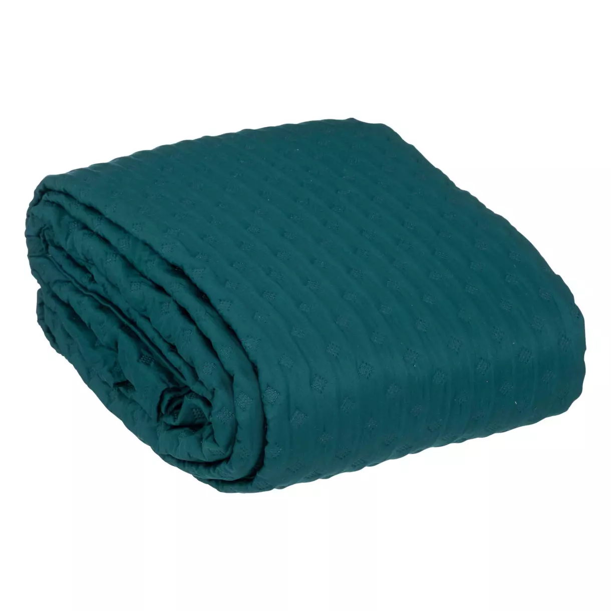 eminza Couvre-lit et taies d'oreiller (240 x 260 cm) Kalia Bleu canard