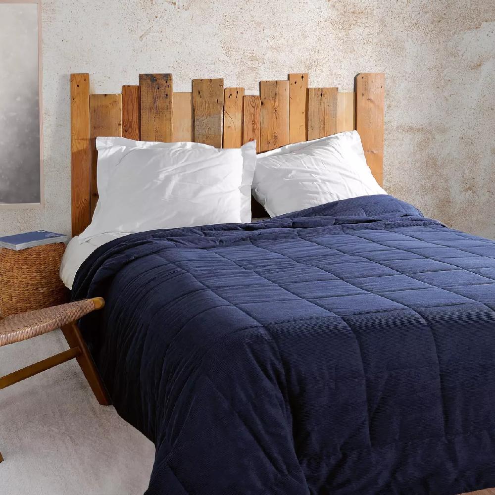 eminza Couvre lit matelassé (250 x 260 cm) Vercors Bleu marine