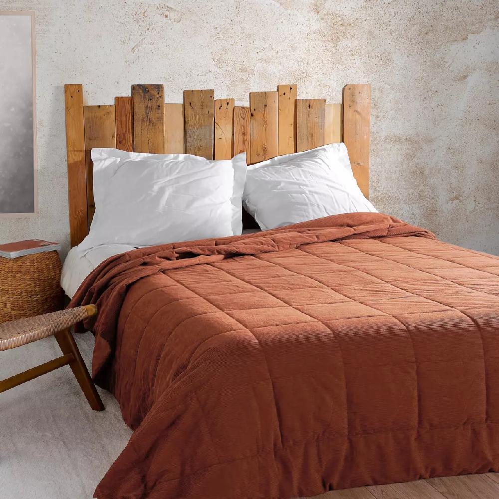 eminza Couvre lit matelassé (250 x 260 cm) Vercors Terracotta
