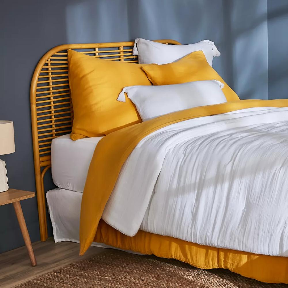 eminza Couvre-lit matelassé gaze de coton (180 x 240 cm) Gaïa Blanc chantilly