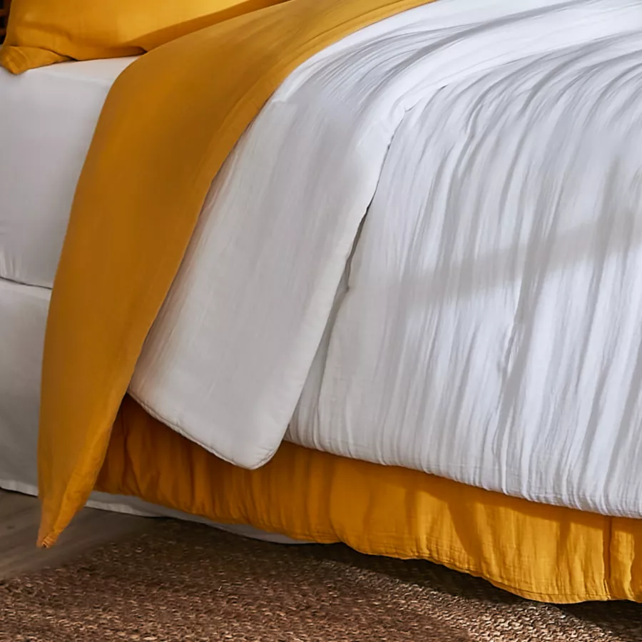 Eminza Couvre-lit Matelassé Gaze De Coton (240 X 220 Cm) Gaïa Blanc Chantilly