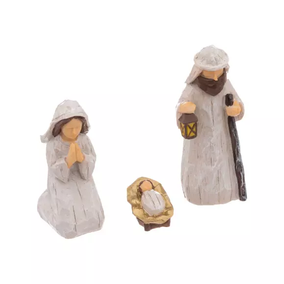Eminza Crèche De Noël Complète En Bois (H19 Cm) Sainte-Lucia