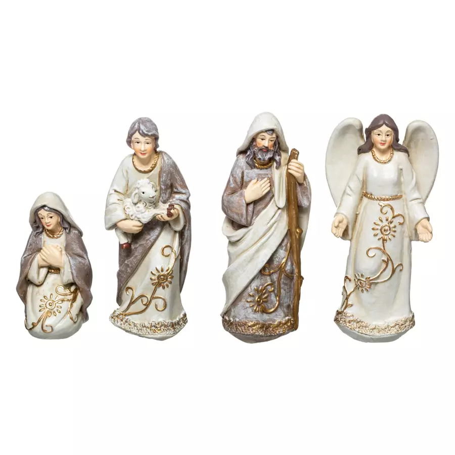 Eminza Crèche De Noël Complète (H25 Cm) Sainte-Nathalie