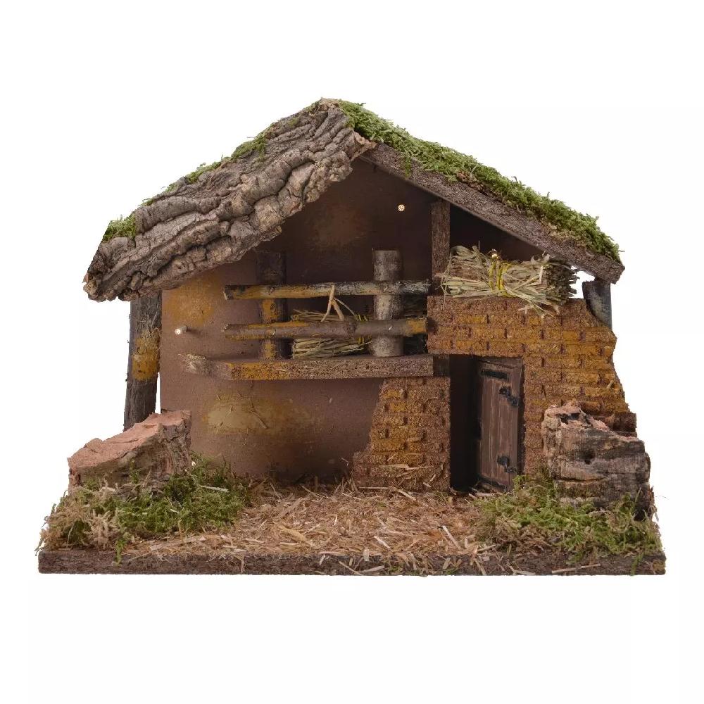 eminza Crèche de Noël vide et lumineuse (H21 cm) Sainte-Céline