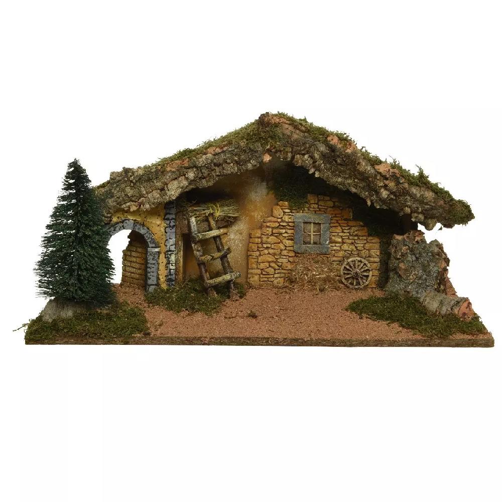 eminza Crèche de Noël vide et lumineuse (H25 cm) Saint-Felix