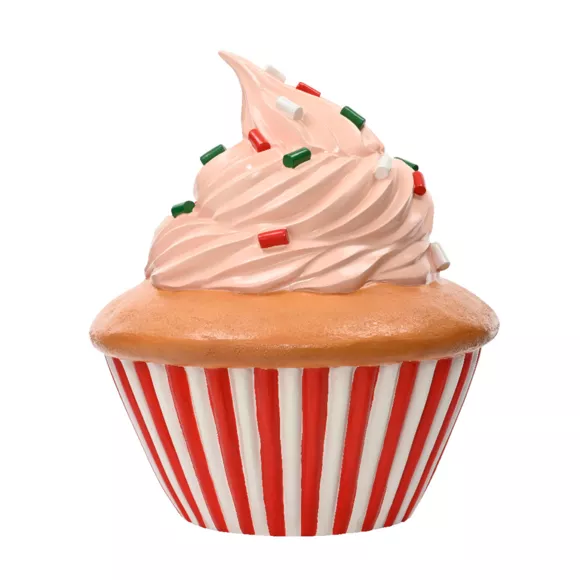 Eminza Cupcake De Noël Géant (H60 Cm) Gourmandise Colorée