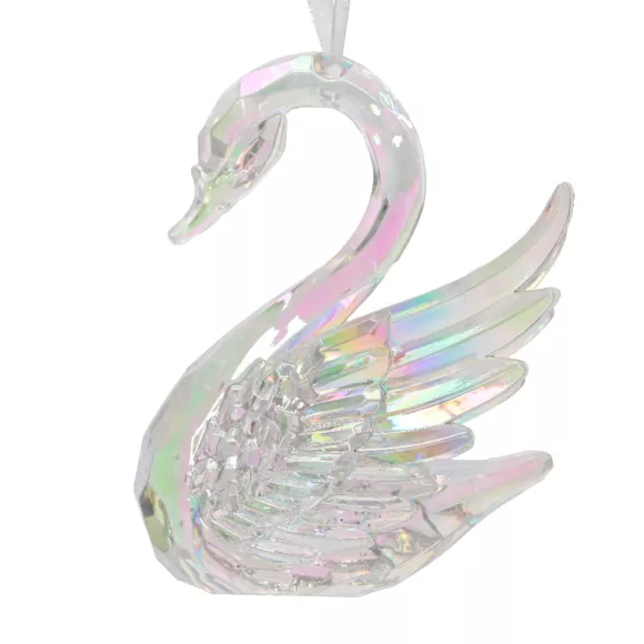 Eminza Cygne à Suspendre (H10 Cm) Ice Transparent Irisé