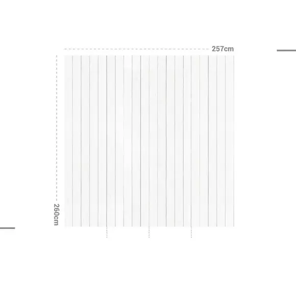 Eminza Décoration Murale Adhésive (257 X 260 Cm) Coton Et Lavande Gris