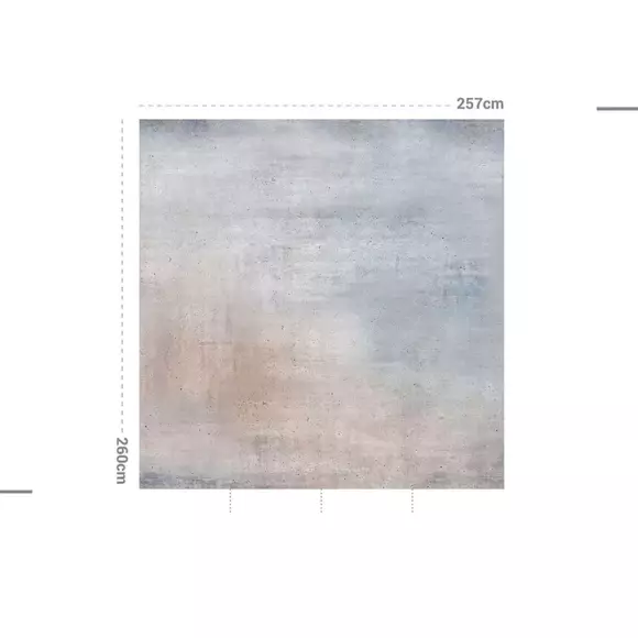 Eminza Décoration Murale Adhésive (257 X 260 Cm) Crumblestone Gris