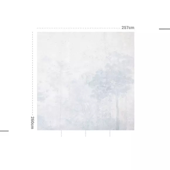 Eminza Décoration Murale Adhésive (257 X 260 Cm) Dream Forest Bleu