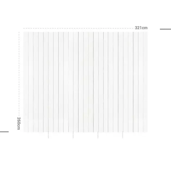 Eminza Décoration Murale Adhésive (321 X 260 Cm) Coton Et Lavande Gris