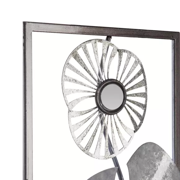 Eminza Décoration Murale En Métal (H61 Cm) Flora Argent