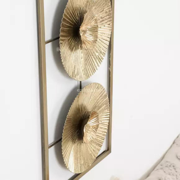 Eminza Décoration Murale En Métal (H61 Cm) Seashell Or