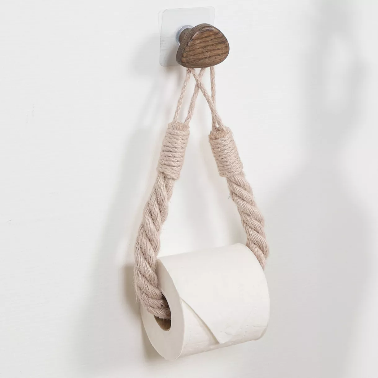 eminza Dérouleur de papier - porte serviette adhésif Galet Beige