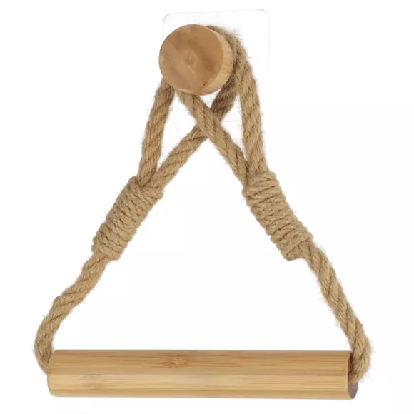 Eminza Dérouleur De Papier Toilette Adhésif Bambou Et Corde Easy Chic Naturel