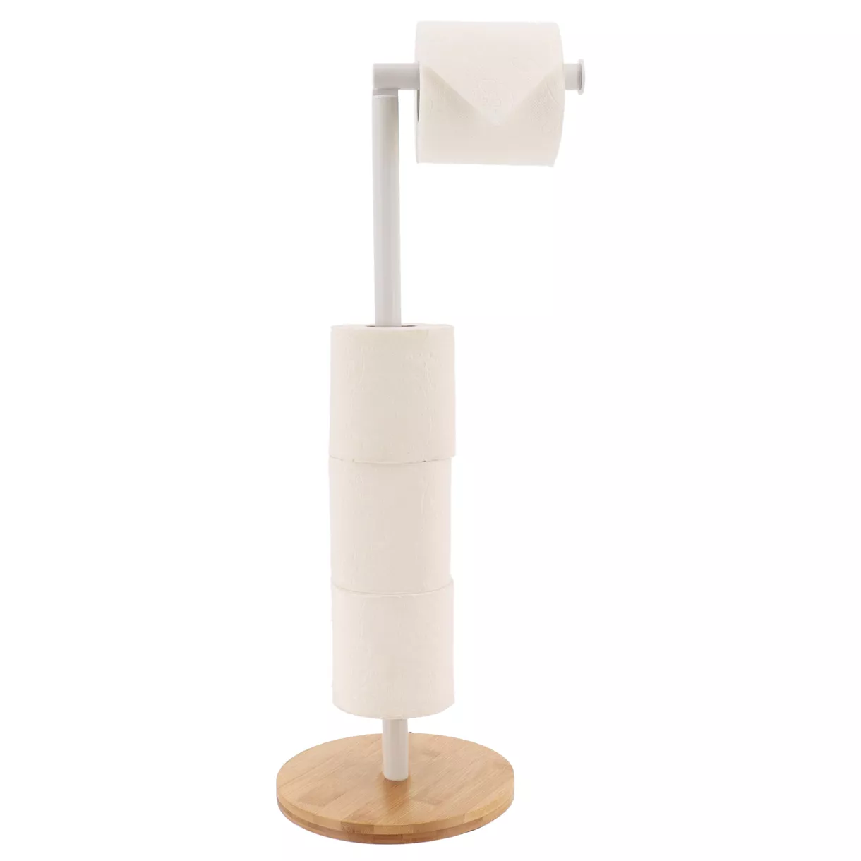 eminza Dérouleur papier toilette avec réserve Harmonie Blanc