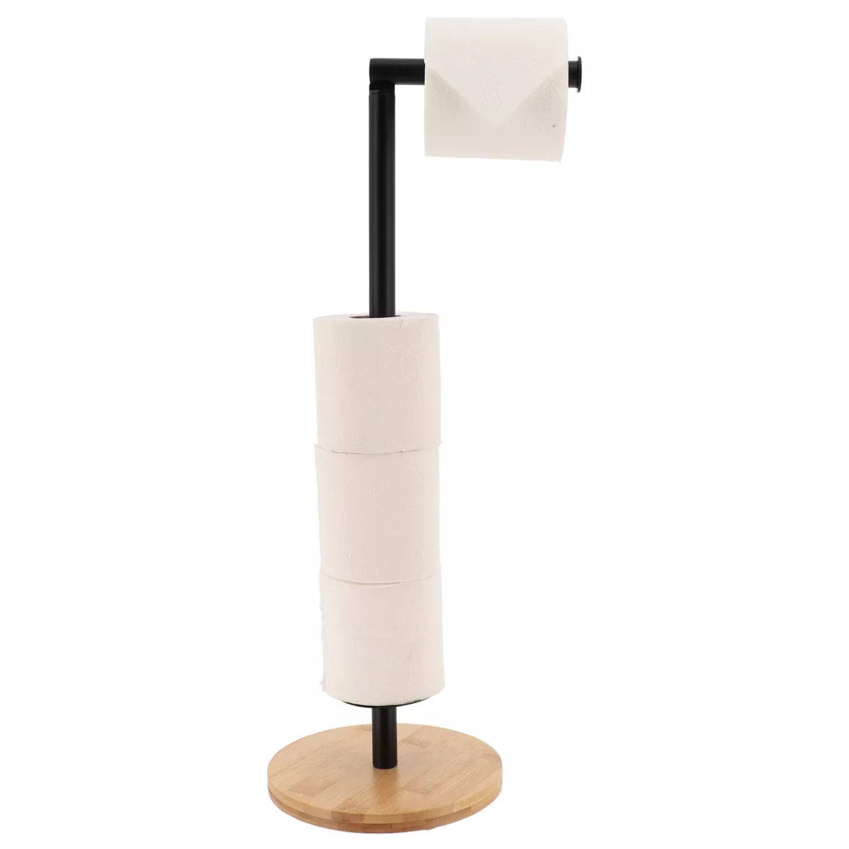 eminza Dérouleur papier toilette avec réserve Harmonie Noir