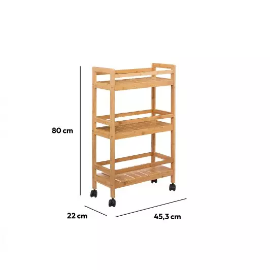 Eminza Desserte 3 Niveaux (22 X H80 Cm) Linha Naturelle