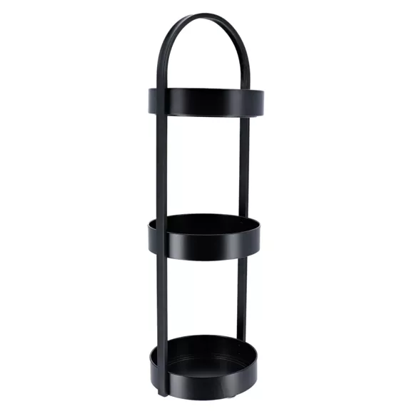 Eminza Desserte 3 Niveaux En Métal (H73 Cm) Homy Noir