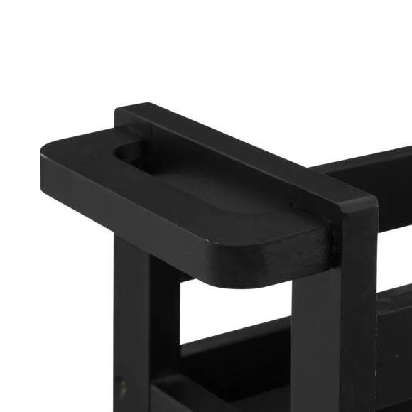 Eminza Desserte à Roulettes 3 Niveaux (40 X 15 X 75 Cm) Colorama Noir