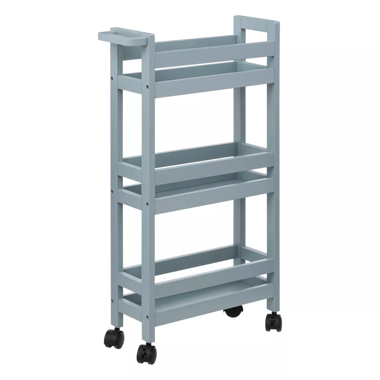 eminza Desserte à roulettes 3 niveaux (40 x 15 x 75 cm) Colorama Bleu arctique