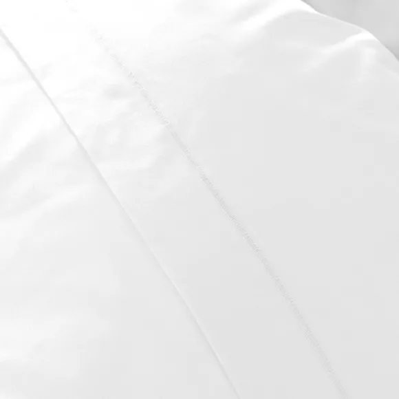 Eminza Drap Housse Percale De Coton (160 X 200 Cm) Cali Blanc