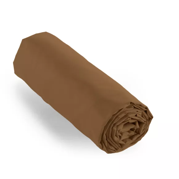 Eminza Drap Housse Percale De Coton (90 X 200 Cm) Cali Cappuccino