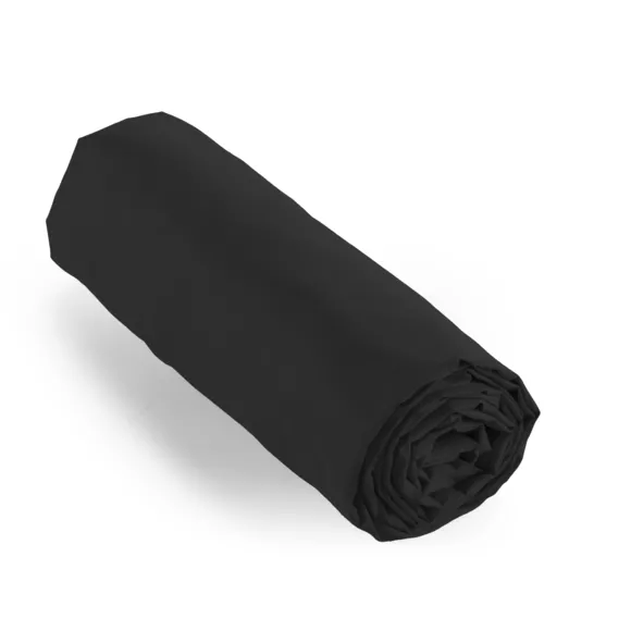 Eminza Drap Housse Percale De Coton (90 X 200 Cm) Cali Noir