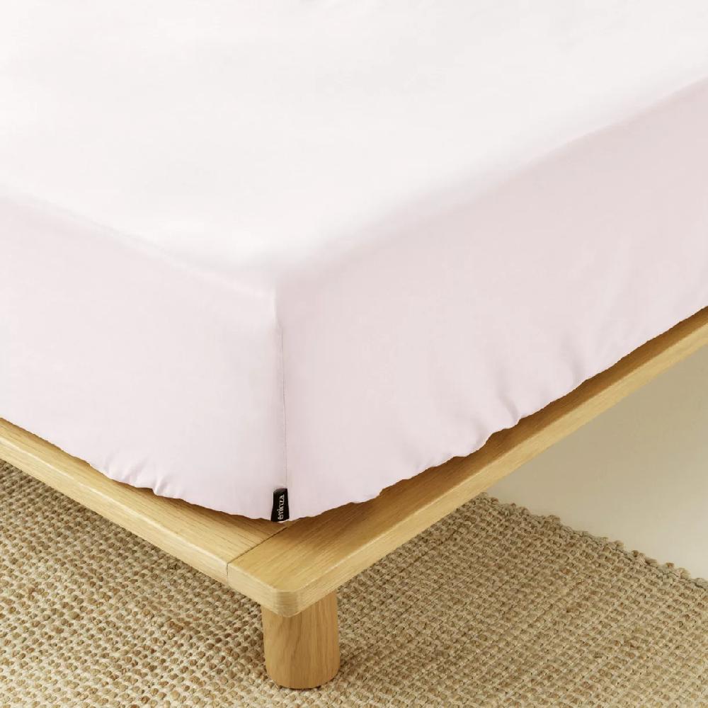 eminza Drap housse percale de coton (90 x 200 cm) Cali Rose poudré