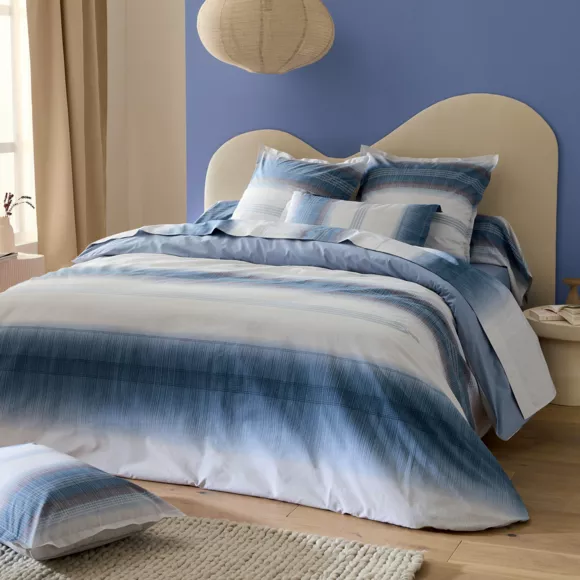 Eminza Drap Plat Percale De Coton (280 X 325 Cm) Esteban Bleu