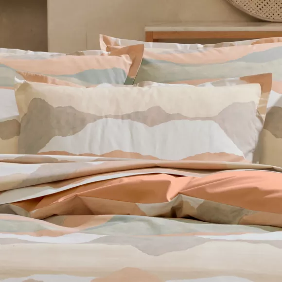 Eminza Drap Plat Percale De Coton (280 X 325 Cm) Land Beige Craie