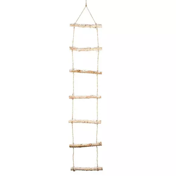 Eminza Echelle En Bois Lumineuse à Piles (H150 Cm) Givrée